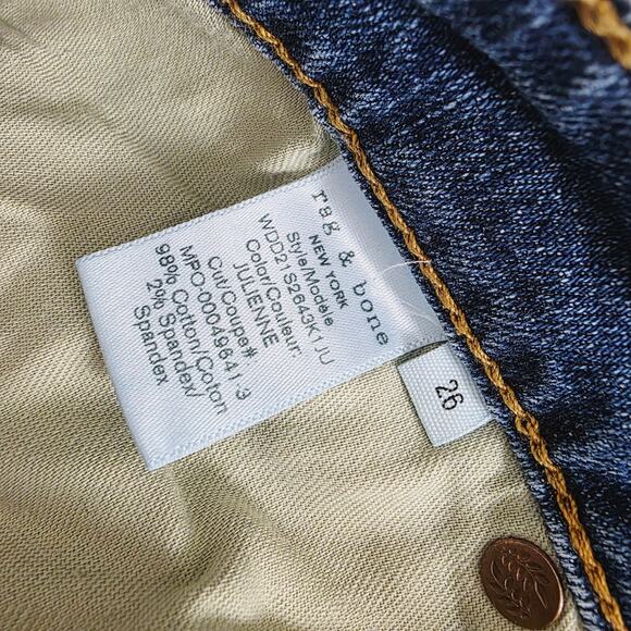Rag & Bone New York Dre Low Rise Slim Boyfriend Skinny Jean Julienne - Picture 7 of 14